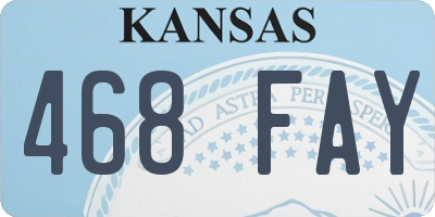 KS license plate 468FAY