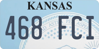 KS license plate 468FCI