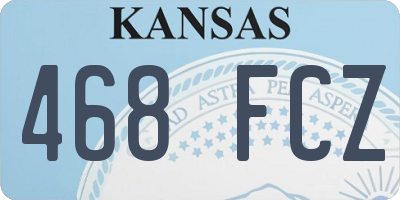 KS license plate 468FCZ
