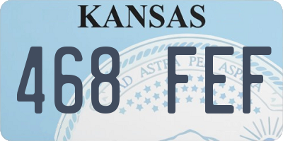 KS license plate 468FEF