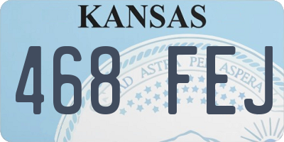 KS license plate 468FEJ