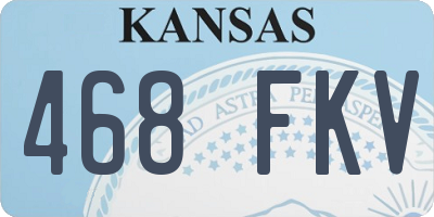 KS license plate 468FKV