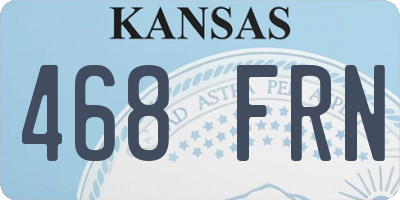 KS license plate 468FRN