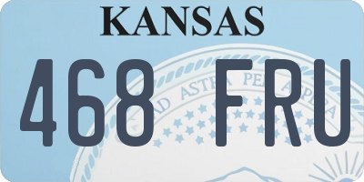 KS license plate 468FRU