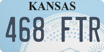 KS license plate 468FTR