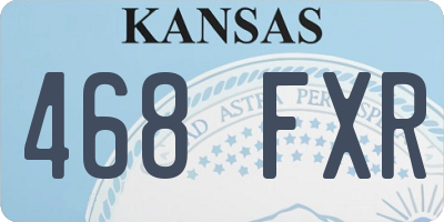 KS license plate 468FXR
