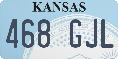 KS license plate 468GJL