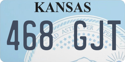 KS license plate 468GJT