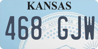 KS license plate 468GJW