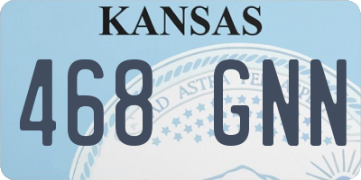 KS license plate 468GNN