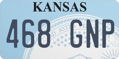KS license plate 468GNP