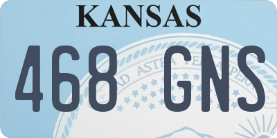 KS license plate 468GNS