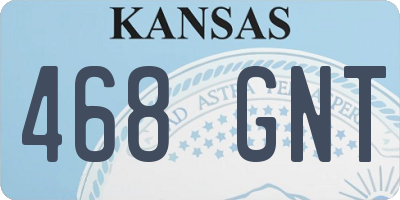 KS license plate 468GNT