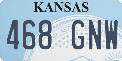 KS license plate 468GNW