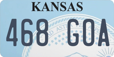 KS license plate 468GOA