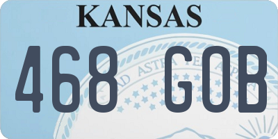 KS license plate 468GOB