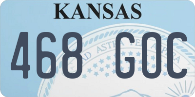 KS license plate 468GOC