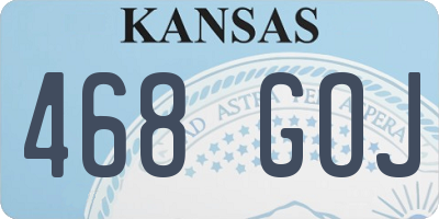 KS license plate 468GOJ