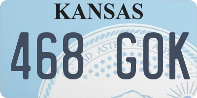 KS license plate 468GOK