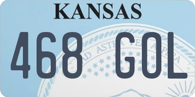 KS license plate 468GOL