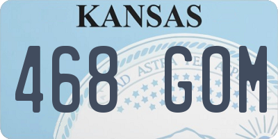 KS license plate 468GOM