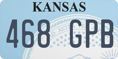 KS license plate 468GPB