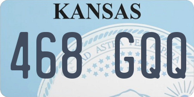 KS license plate 468GQQ