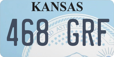 KS license plate 468GRF