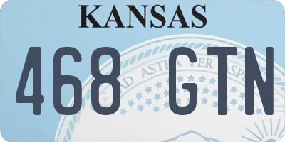 KS license plate 468GTN