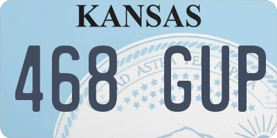 KS license plate 468GUP