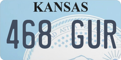 KS license plate 468GUR