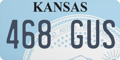 KS license plate 468GUS