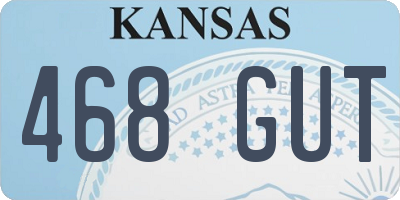 KS license plate 468GUT