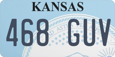 KS license plate 468GUV