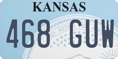 KS license plate 468GUW