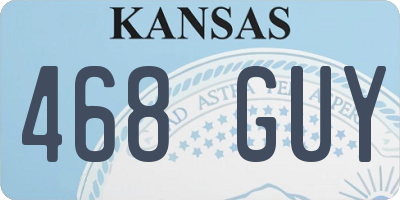 KS license plate 468GUY