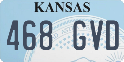 KS license plate 468GVD