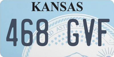 KS license plate 468GVF