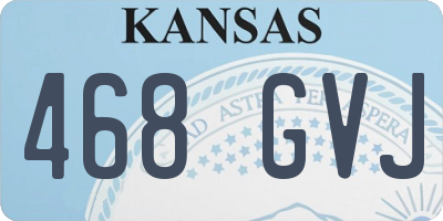 KS license plate 468GVJ