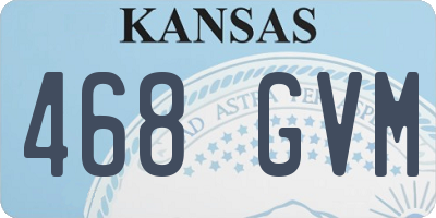 KS license plate 468GVM