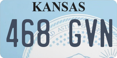 KS license plate 468GVN