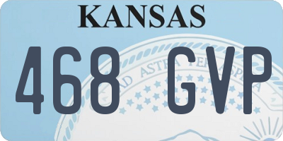 KS license plate 468GVP