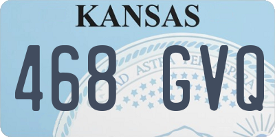 KS license plate 468GVQ