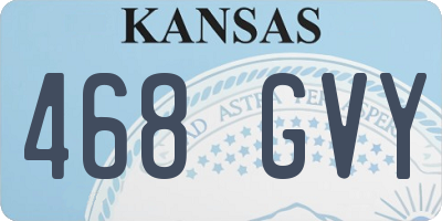KS license plate 468GVY