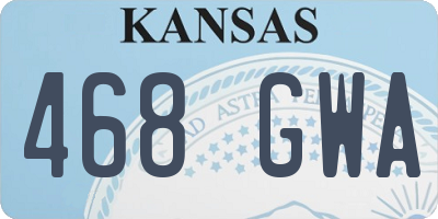 KS license plate 468GWA