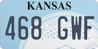 KS license plate 468GWF