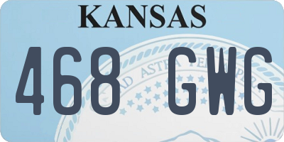 KS license plate 468GWG