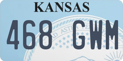 KS license plate 468GWM
