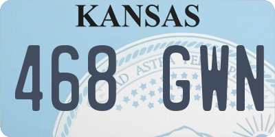 KS license plate 468GWN
