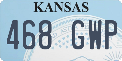 KS license plate 468GWP